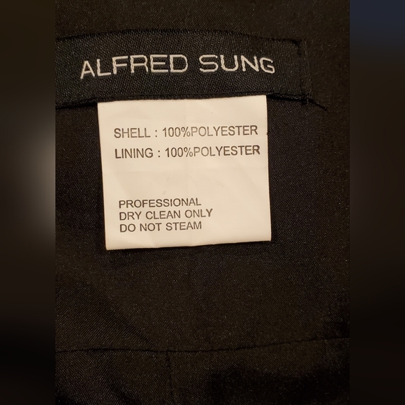 ALFRED SUNG WOMEN'S BLACK OPEN BOW BACK, BALLGOWN PARTY DRESS, SIZE 10. - Picture 9 of 12